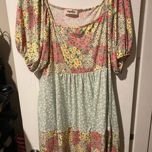 Ageless Floral Women's Dress - Multicolor